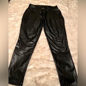 Black leather pants